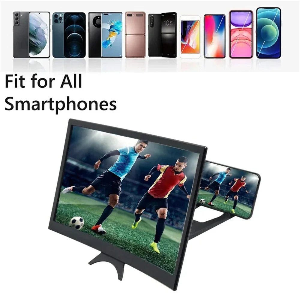 12 Inch/Phone Screen 3D HD Magnifier Movie Video Amplifier Holder Enlarger Screen Smart Phone Magnifing Curved Screen - thisisforyou.shop