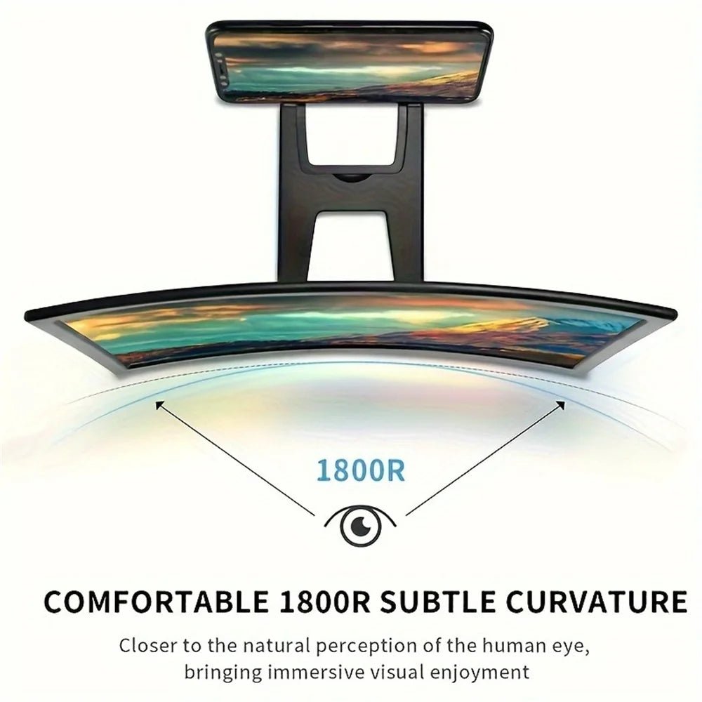 12 Inch/Phone Screen 3D HD Magnifier Movie Video Amplifier Holder Enlarger Screen Smart Phone Magnifing Curved Screen - thisisforyou.shop