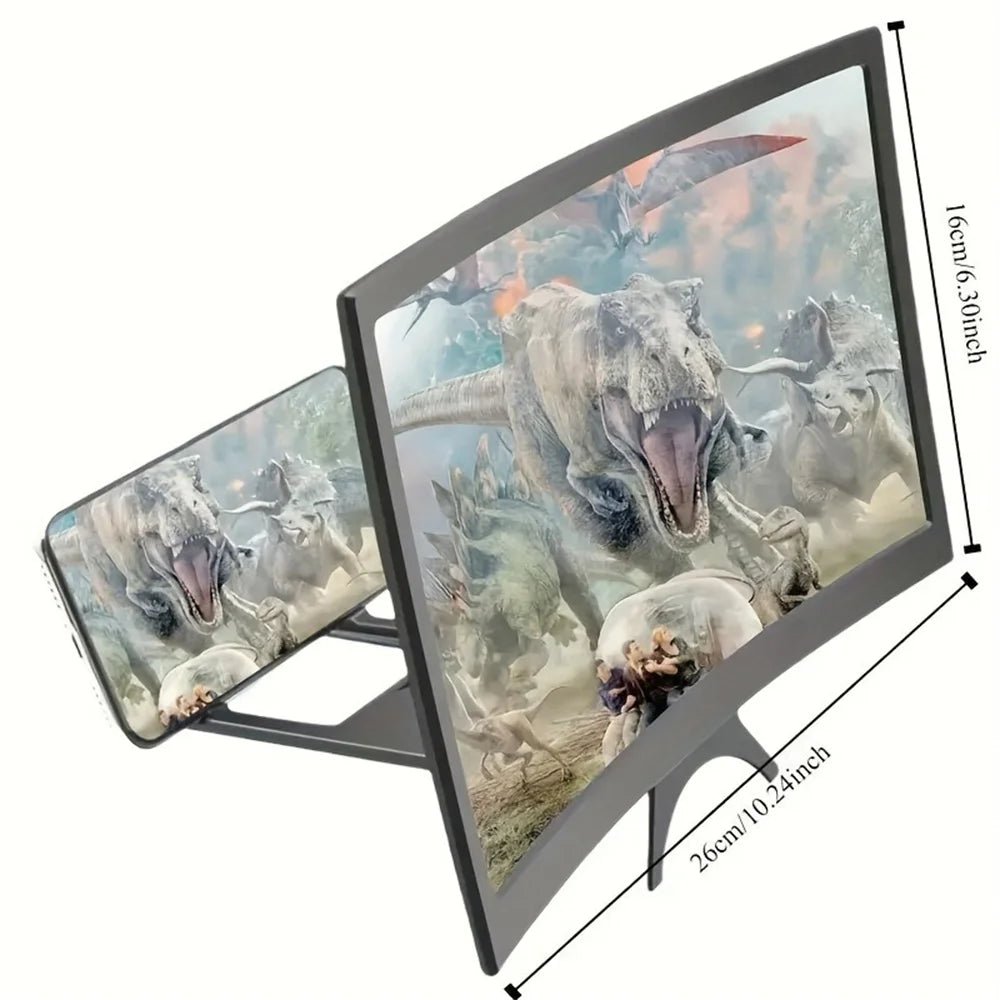 12 Inch/Phone Screen 3D HD Magnifier Movie Video Amplifier Holder Enlarger Screen Smart Phone Magnifing Curved Screen - thisisforyou.shop