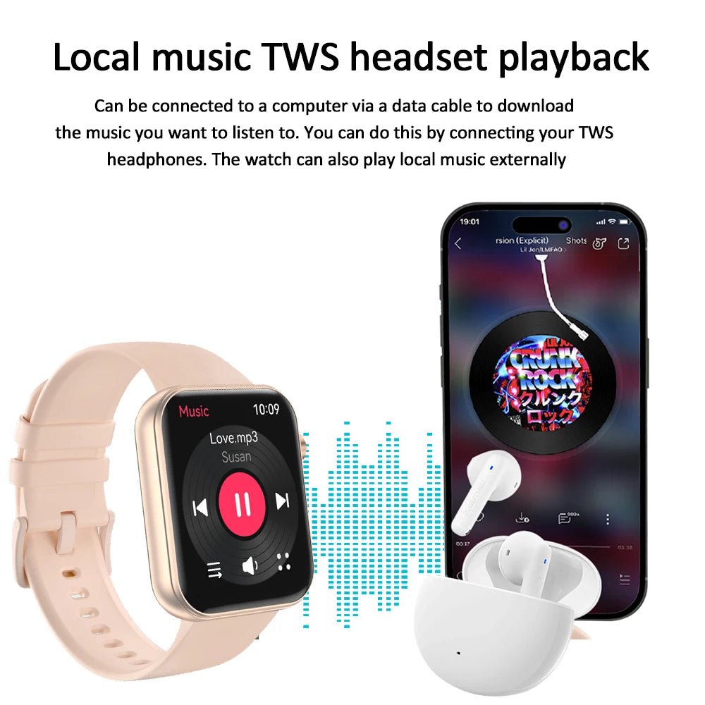 2025 New Smart Watch Men Women Camera Take Photos Record Video Health Monitor Sports Fitness Waterproof BT Call Smartwatch - thisisforyoushop.be