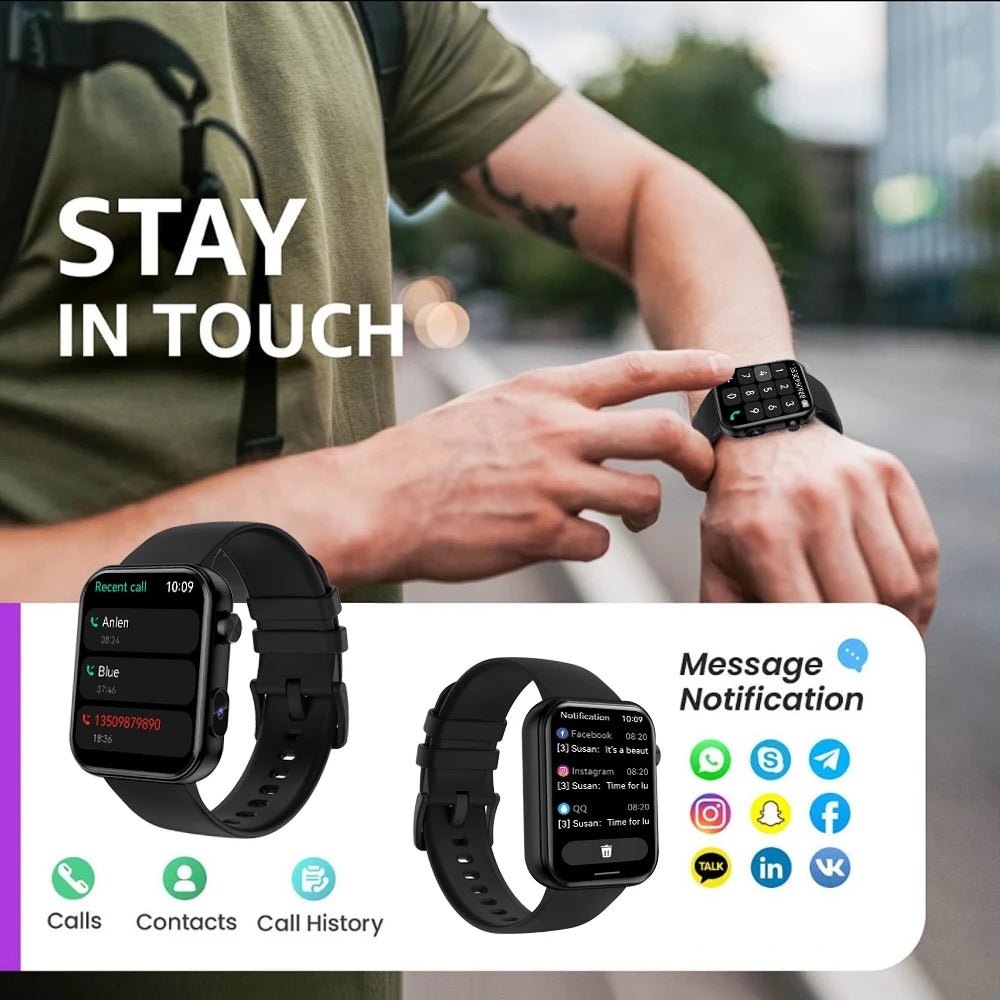 2025 New Smart Watch Men Women Camera Take Photos Record Video Health Monitor Sports Fitness Waterproof BT Call Smartwatch - thisisforyoushop.be
