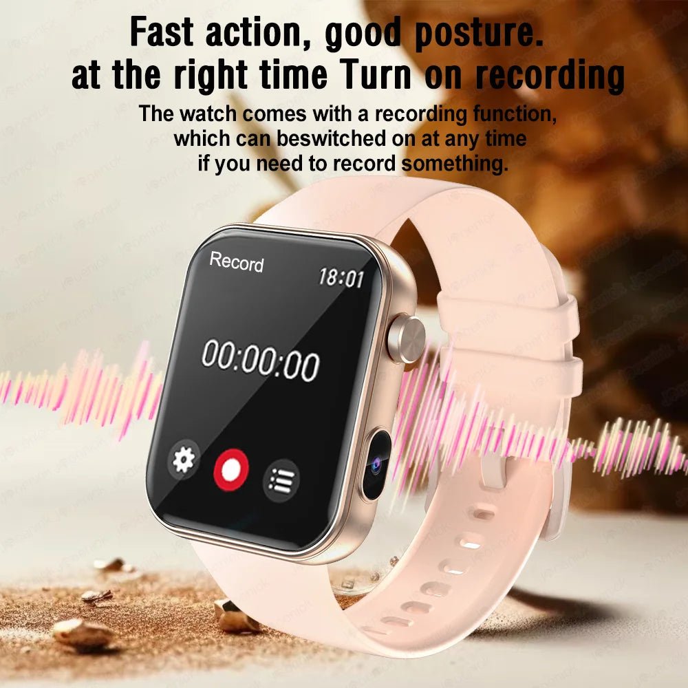 2025 New Smart Watch Men Women Camera Take Photos Record Video Health Monitor Sports Fitness Waterproof BT Call Smartwatch - thisisforyoushop.be