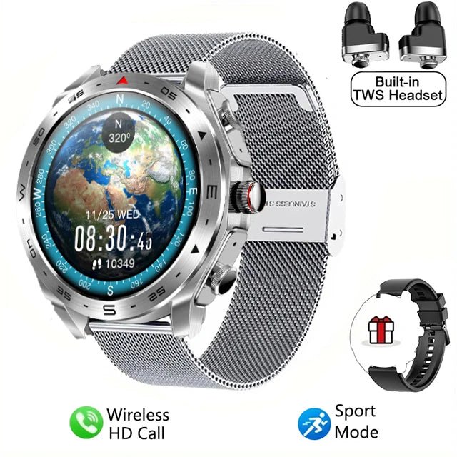 2025 New Smart Watch TWS 2 - in - 1 Bluetooth Earphones HIFI Sound Quality GPS Heart Rate Bluetooth Call For Men Women Smartwatches - thisisforyou.shop
