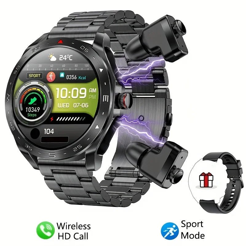 2025 New Smart Watch TWS 2 - in - 1 Bluetooth Earphones HIFI Sound Quality GPS Heart Rate Bluetooth Call For Men Women Smartwatches - thisisforyou.shop