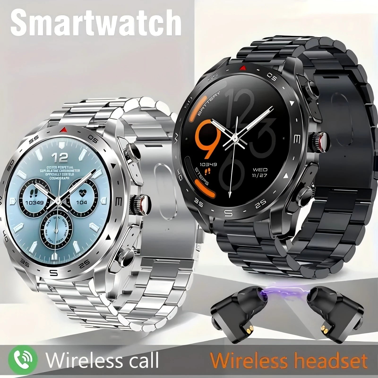 2025 New Smart Watch TWS 2 - in - 1 Bluetooth Earphones HIFI Sound Quality GPS Heart Rate Bluetooth Call For Men Women Smartwatches - thisisforyou.shop