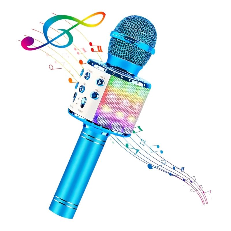 4 in 1 Karaoke Wireless Microphone with LED Lights, Portable Microphone for Kids, Great Gifts Toys for Kids, Girls, Boys Adults - thisisforyoushop.be