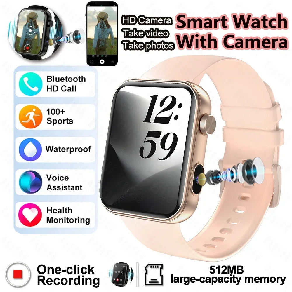 2025 Camera Take Photo Record Video Smart Watch 512MB Memory Sports Fitness Waterproof Bluetooth Call Smartwatch For Android iOS