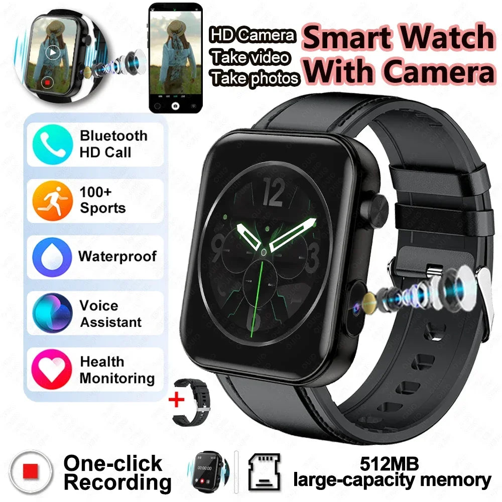 2025 Camera Take Photo Record Video Smart Watch 512MB Memory Sports Fitness Waterproof Bluetooth Call Smartwatch For Android iOS
