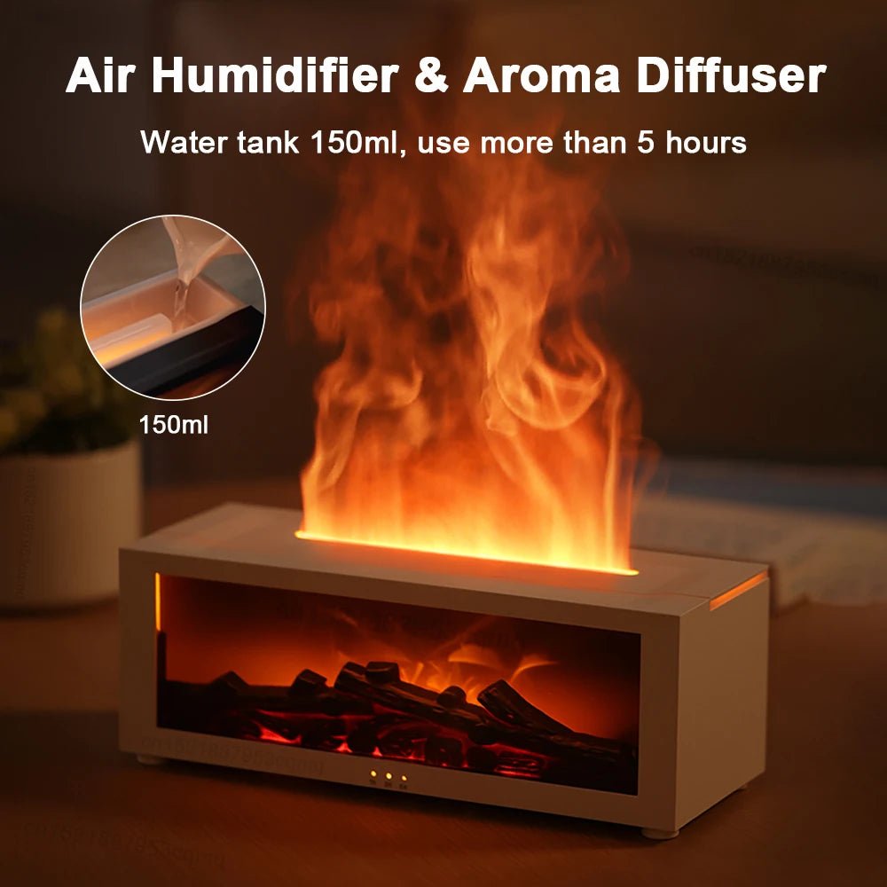 Air Humidifier Essential Oils Humidifiers Home Aroma Humidifier Flame Automatic Fragrance Diffuser With LED Light Remote Control - thisisforyou.shop