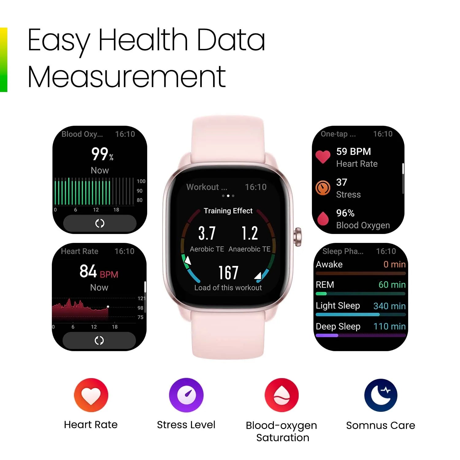 Amazfit GTS 4 Mini Smartwatch 1.65" HD AMOLED Display 120+ Sports Modes Compatible With Android & iOS New Global Version - thisisforyou.shop