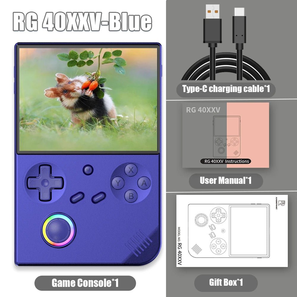 ANBERNIC RG 40XXV 64 Bit Linux Retro Handheld Game Console 4.0'' IPS Screen Supports 5G WiFi Bluetooth HD - Support Output RG40XXV - thisisforyou.shop