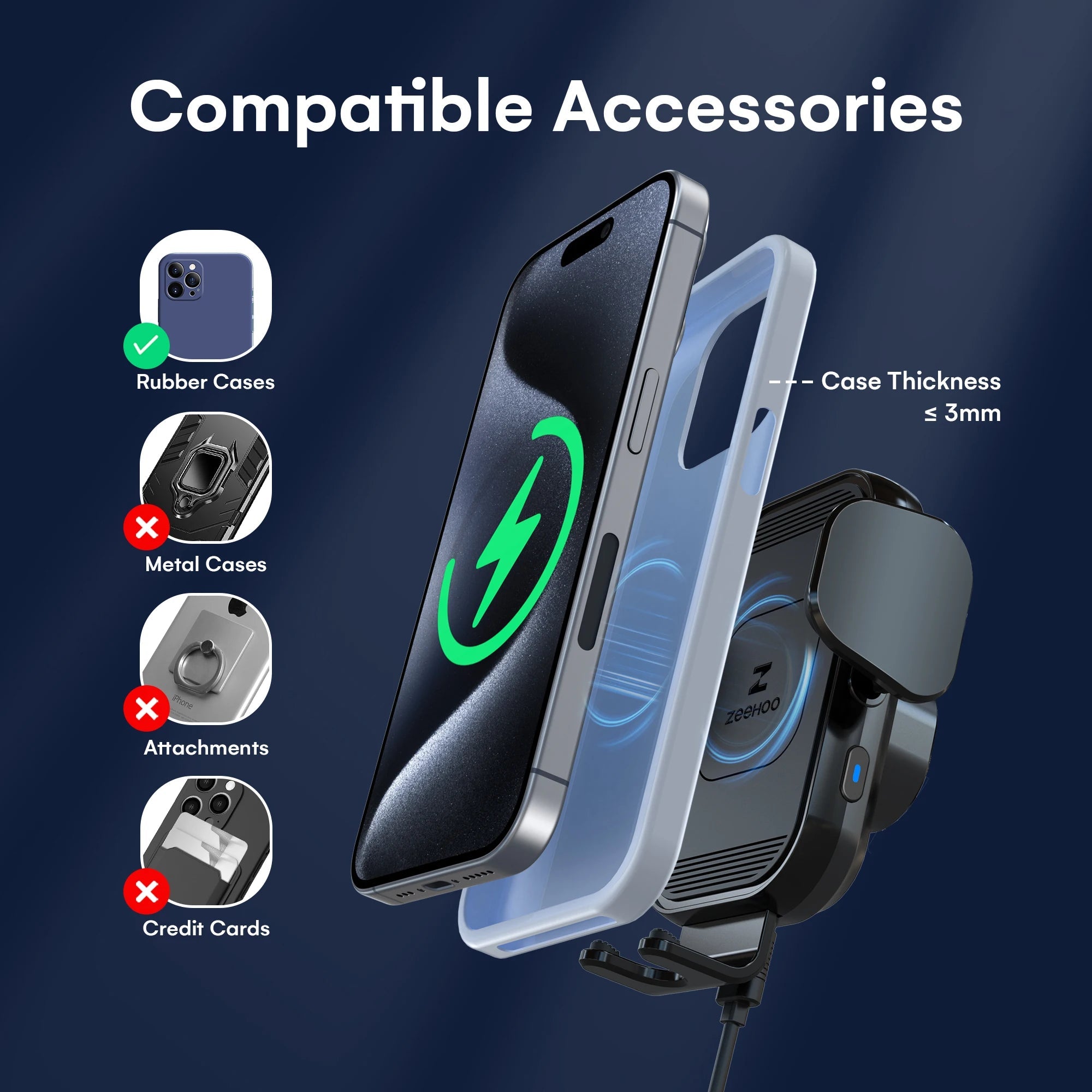 AutoGrip 15W Wireless Car Charger CC54 - SC3 - Suction cup style - thisisforyou.shop