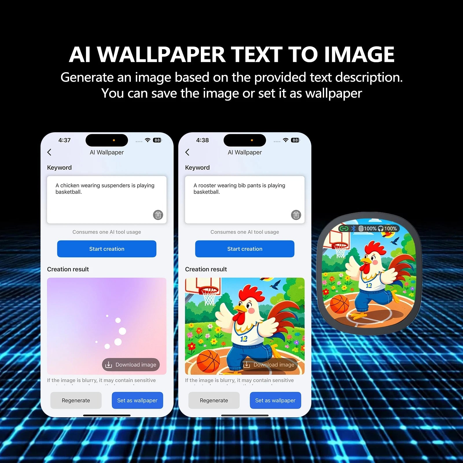 Siindoo - AI Wireless Headphone, JH - 822Plus, Translation Function, AI Assistant, Smart Chat, Detachable Full Color Touch Screen - thisisforyoushop.be